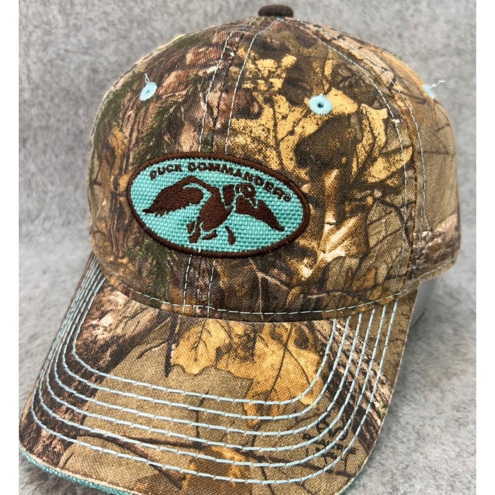 Duck Commander Logo Mens Camo Duck Commander Baseball Cap Camouflage OSFM